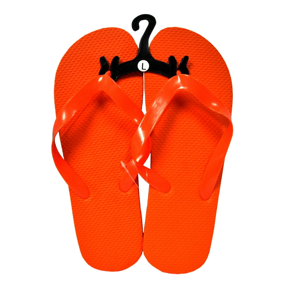 orange wedge flip flops