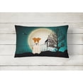 thumbnail image 2 of Carolines Treasures BB2291PW1216 Halloween Scary Wire Fox Terrier Canvas Fabric Decorative Pillow, 12H x16W, multicolor, 2 of 3