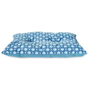 Vibrant Life Tufted Plush Medium Pet Bed, Blue Paw, 27" x 36"
