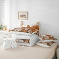 thumbnail image 5 of Butterfly Flowers 7 Piece Comforter Set Full Bed in a Bag,Orange Ombre Art Oil Painting Floral Bedding Sets Rustic Aesthetic Animal Daisy Flower Sheet Set with Comforter, 5 of 5