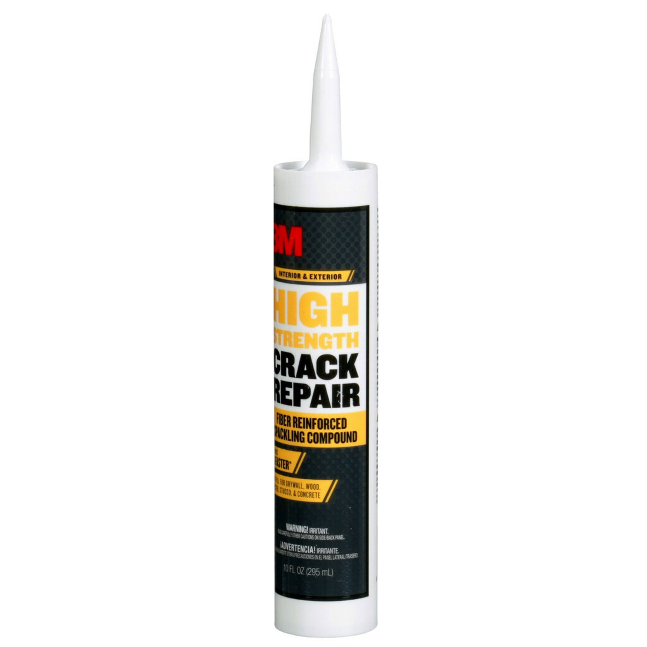 3M High Strength Crack Repair, Caulk Tube, Wall Filler, White, 10 oz.