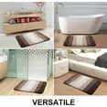 thumbnail image 2 of Luxury Bathroom Rug Mat 24x59, Extra Soft and Absorbent Microfiber Bath Rugs, Non-Slip Plush Shaggy Bath Carpet, Machine Wash Dry, Bath Mats for Bathroom Floor, Tub and Shower, Brown, 2 of 6
