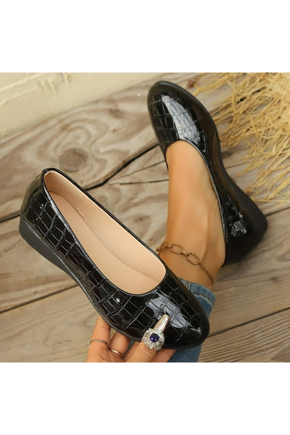 Flats for Women Ballets Shoes Dress Slip Comfortable Work Flats Casual Ladies Wedding Walking Flat Black 8.5