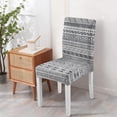 thumbnail image 4 of Vintage Boho Chic Chair Covers for Dining Room, Set of 4 Stretch Polyester Slipcovers Featuring Tribal Style, Rustic, Nordic Style, Ethnic, Retro Patterns, Removable Seat Protector, 4 of 7