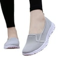 thumbnail image 3 of Sngxgn Women s Flats Breathable Comfort Slip-on Light Weight Walking Shoes(Grey,39), 3 of 8