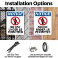 thumbnail image 3 of (2 Pack) No One Under 18 Permitted OSHA Notice Sign 12 Inch X 18 Inch Indoor / Outdoor Rust-Free Aluminum Metal Signs for Workplace, Workshop, and Construction Site, Made in the USA, 3 of 8