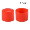 thumbnail image 2 of 8pcs 60mm Round Red Vinyl End Cap Screw Thread Protectors Rubber Cover Caps, 2 of 3