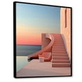thumbnail image 2 of Designart "Dusk Beachside Building Calm" Coastal Floater Framed Canvas Art Print, 2 of 5