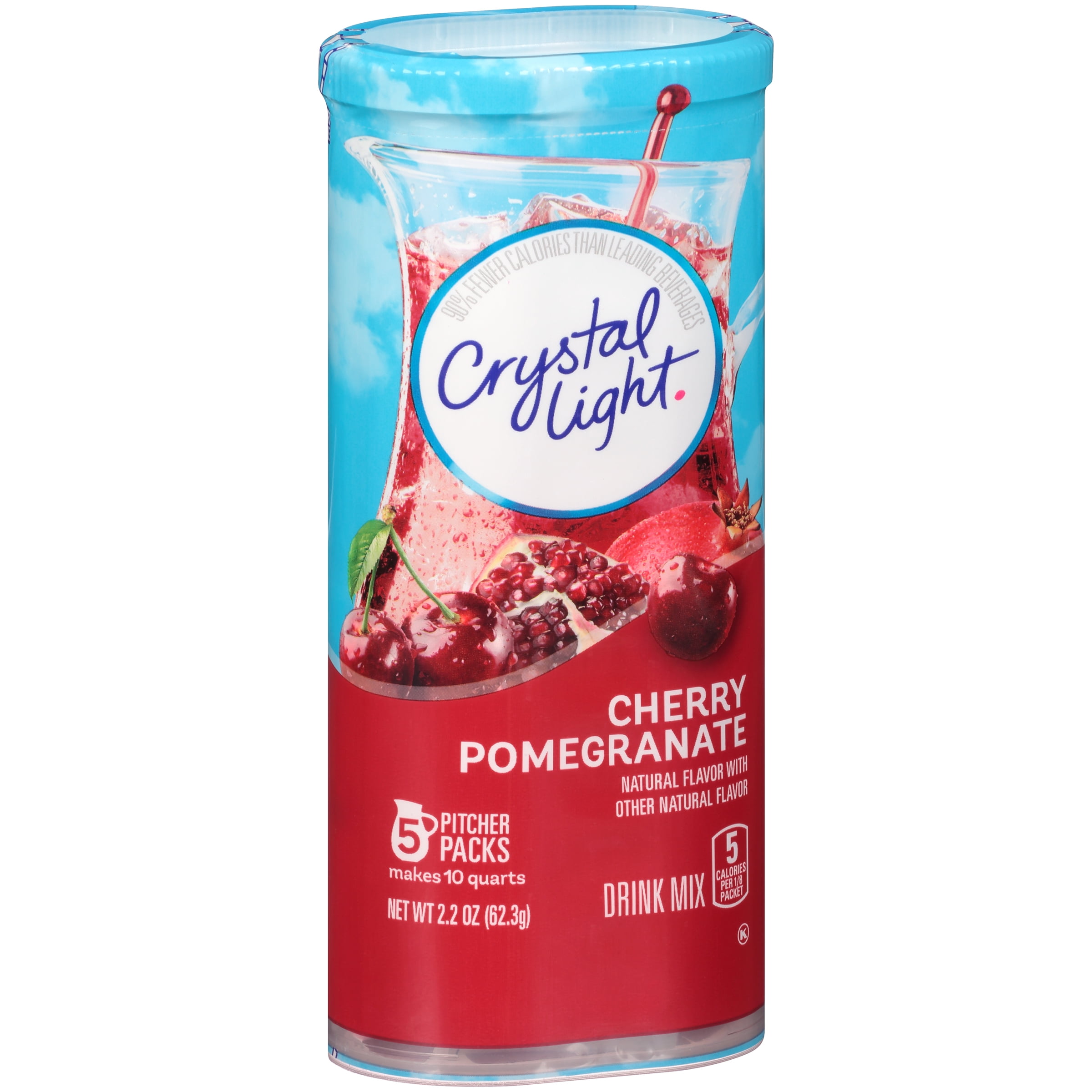 Crystal Light Cherry Pomegranate Drink Drink Mix, 5 count Canister