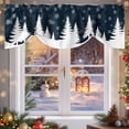 thumbnail image 6 of Christmas Snowflake Tie Up Valances Curtain, Winter White Pine Tree Minimalist Adjustable Rod Pocket Short Window Treatment Tie Up Curtains Valances for Kitchen Living Room Bathroom 42x18 Inches, 6 of 9