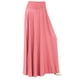 thumbnail image 1 of Gibobby faldas largas de mujer casuales Falda plisada con cintura elástica a la moda para mujer, faldas largas sueltas acampanadas Vintage(Rosa， XL), 1 of 2