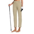 thumbnail image 5 of Womens Stretch Work Pants for Office, High Rise Straight Leg Trousers with Pockets, Wrinkle-Free Business Casual Bottom for Women, 5 of 6