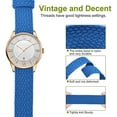 thumbnail image 2 of Bracelet Unisexe en Perlon Nylon avec Boucle en Acier Inoxydable Argenté, Bleu, 14mm, 2 of 6