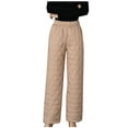 thumbnail image 1 of Pantalon Coupe-Vent Matelassé Taille Haute Chaud d'Hiver pour Femme, Doudoune, Compression, Ample, Extérieur, Ski, Neige, Pantalon, 1 of 5