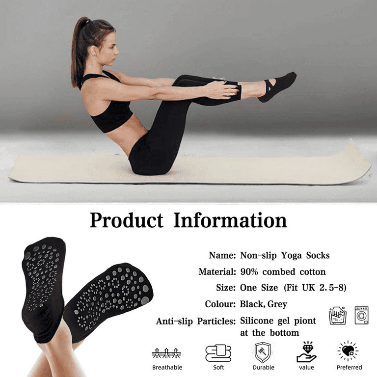 Mairbeon 1 Pair Winter Pilates Socks Non-slip Cozy Great Friction Elastic  Striped Foot Protector Over The Knee Particle Sole Yoga Stockings for Yoga