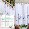 thumbnail image 4 of Eyelet Half Curtain Embroidered Window Tier Voile For Cafe Kitchen,3 Colors And 6 Sizes Available White 60x140cm, 4 of 10