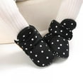 thumbnail image 6 of Newborn Baby Boy Girl Soft Fleece Booties Christmas Shoes Stay On Infant Slippers Socks Shoe Non Skid Gripper Toddler First Walkers Winter Ankle Crib Shoes (Stars Print), 6 of 9