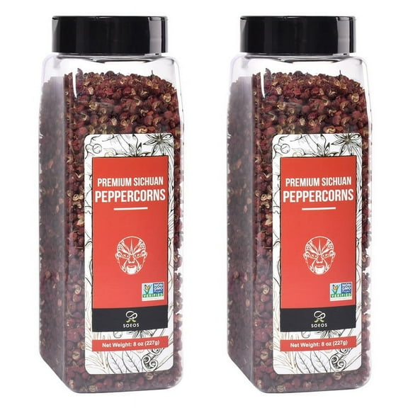 Soeos Sichuan Peppercorns, 8oz (227g), 2 Packs, total weight, 16 oz