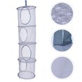 thumbnail image 3 of MasteelfCA 1pc 4 Layers Foldable Hanging Storage Basket Mesh Laundry Drying Basket, 3 of 7