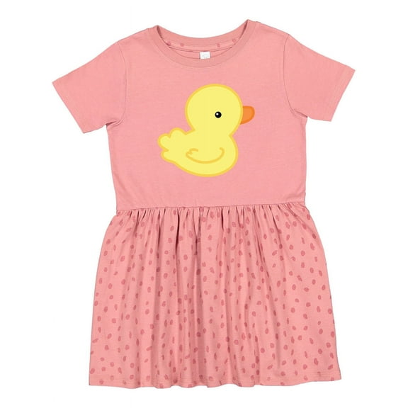 Inktastic Yellow Baby Duck Girls Toddler Dress