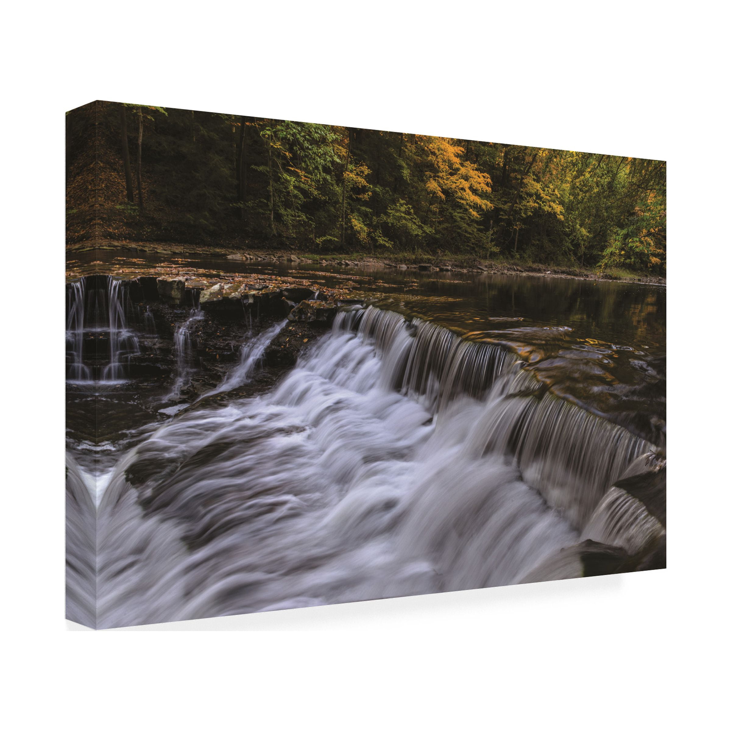 Kurt Shaffer Photographs 'Autumn Ohio Waterfall' Canvas Art