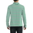 thumbnail image 3 of INSPIRE CHIC Striped Turtleneck T-Shirt for Men's Long Sleeves Pullover Stripes T Shirt XL Green White, 3 of 6
