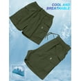 thumbnail image 4 of Little Donkey Andy Women's Hiking Cargo Shorts Quick Dry Athletic Swim Board Beach Shorts Lightweight Running Casual Shorts（Olive XL）, 4 of 7