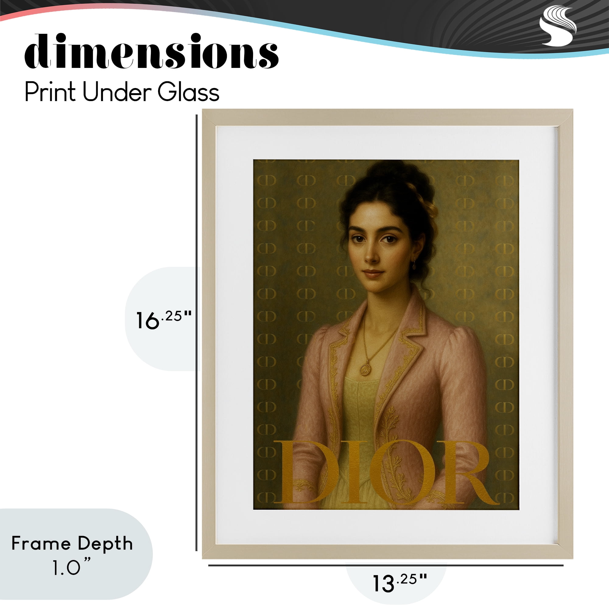 Stupell Industries Iconic Gentlewoman Fashion Birch Framed Print Under Glass, design by Grotto Studios