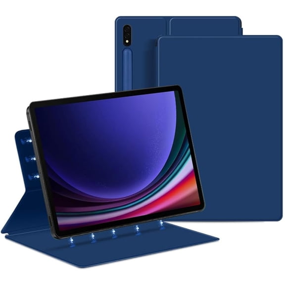Slim Magnetic Smart Case for Samsung Tab S10 Ultra / S9 Ultra 14.6" with S Pen Slot & Auto Sleep Wake,Blue