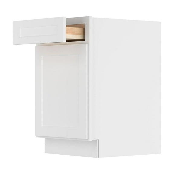 Furinno Shaker Drawer Base Kitchen Cabinet with 1-Door, Ready to Assemble, 24 D x 21 W x 34.5 H, White