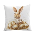 thumbnail image 2 of Uutvery 18x18 Inch Easter Pillow Cover, Polyester Decorative Cushion Case for Sofa Bed, Soft Holiday Throw, Machine Washable Home Car Decor, 2 of 7