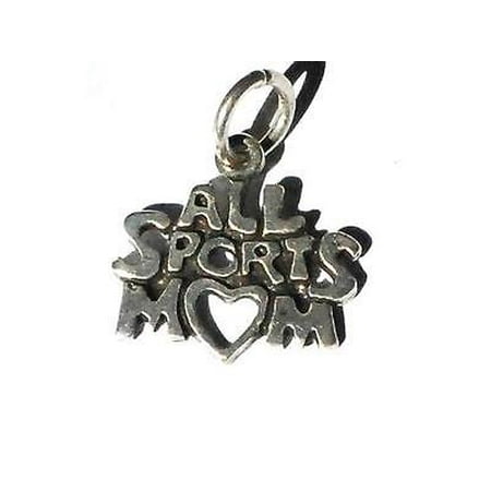 Sports Mom Charm - 2PK Sterling Silver All Sports Mom Charm Pendant