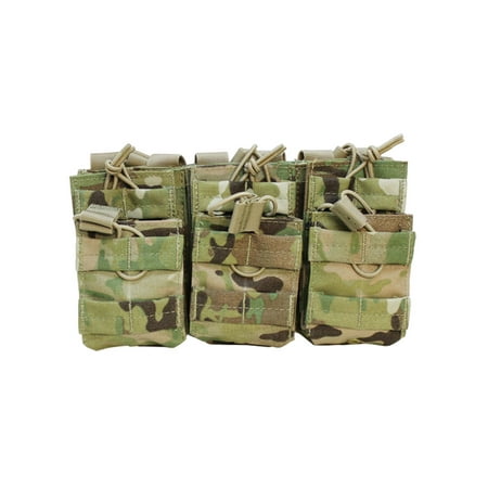MULTICAM - Molle Tactical Triple Stacker .223 or 5.56mm Magazine MAG Pouch Ammo (Best 223 Ammo Storage)