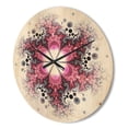 thumbnail image 3 of Designart 'Fractal Violet Flower Pattern ' Modern Wood Wall Clock, 3 of 5