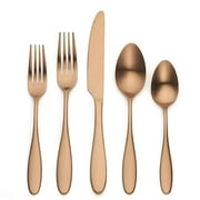 Ornative Ellie 20-Piece Flatware Set For 4,Matte Copper Silverware Set For 4, Include Knifes, Forks, Spoons, 18/0 Stainless Steel Silverware, Dishwasher Safe, Durable and Easy Care