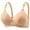 Khaki, variant on cocolona Womens Wireless Bras Lightweight Stretch Push Up Bras Comfy Mesh Breathable Everyday Bras