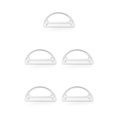 thumbnail image 1 of Greeniant D-Ring Stainless Steel Weight Belt Wear-resistant Tensile Hole with Stopper Resistance Retainer Harness Buckle Strong Diving Type2, 1 of 6