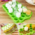 thumbnail image 3 of 1 pieza de rejilla de hielo de panal de abeja, molde de rejilla de hielo de silicona apilable, creativo, bricolaje, caja de hielo de 37 rejillas, color amarillo, 3 of 5
