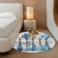 thumbnail image 4 of Lake Paddle Striped Round Rug 4ft Area Rug Washable Soft Non-Slip 4' Circle Low Pile Rugs Watercolor Vintage Wood Grain Carpet for Bedroom Living Room Entryway Home Office Dining Room, 4 of 8