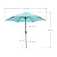thumbnail image 2 of Outdoor Umbrella Patio 8.6 FT Market Table Umbrella Striped Canopy Steel Pole UV 50+, 2 of 7