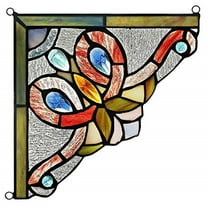 CHLOE Victorie Victorian Tiffany-glass Window Panel 8" Wide