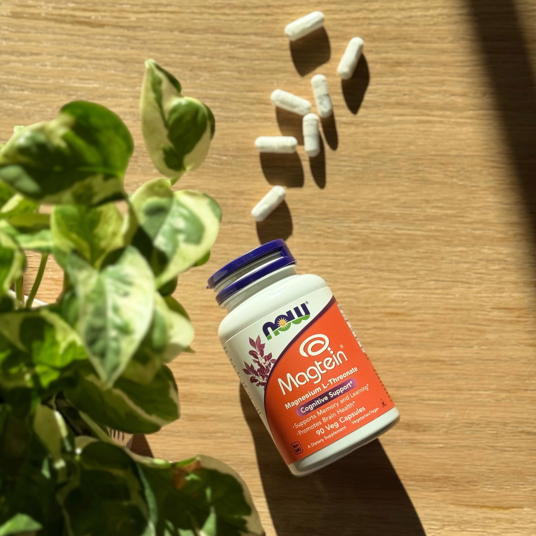 NOW Supplements, Magtein™ with patented form of Magnesium (Mg), Cognitive Support*, 90 Veg Capsules