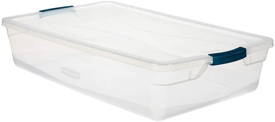 Rubbermaid Cleverstore Clear 41 QT Pack of 6 Stackable Plastic Storage