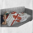 thumbnail image 6 of Lantern Soft Flannel Fleece Throw Blanket, Chinese Cultural Elements with Abstract Vortexes Modern Art with Classical Print, Cozy Plush for Indoor and Outdoor Use, 60" x 80", White Red, by Ambesonne, 6 of 6