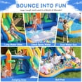 thumbnail image 4 of Ktaxon 11-in-1 Inflatable Bounce House with Water Slide, Kiosk Theme Water Park for Kids Backyard, 750W Blower Included, 4 of 13