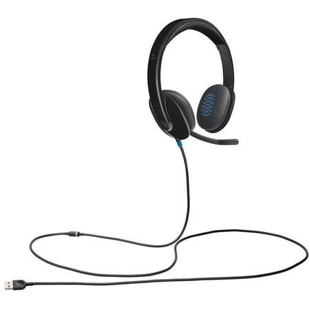 Logitech H540 981-000510 USB Headset for PC Calls and Music Black Noise Cancellation, Win and Mac