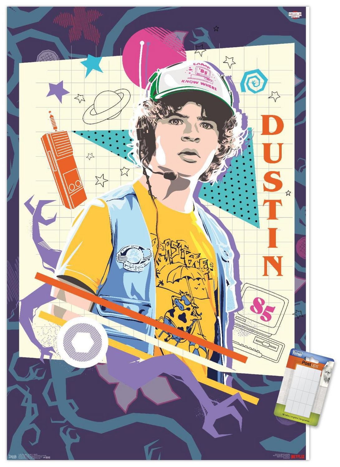 Netflix Stranger Things: Season 3 - Dustin Wall Poster, 14.725" x 22.375" Framed