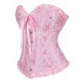 thumbnail image 3 of SnnmBlm Women's Bustier Corset Lace Up Boned Overbust Bustier Top Pink XL, 3 of 4