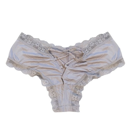 

WZHKSN Women S Lace Panty Grey Knickers Briefs 1-Pack