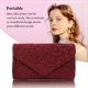 thumbnail image 3 of Bolso de mano tipo sobre Qarigey de encaje para mujer Plata, 3 of 6